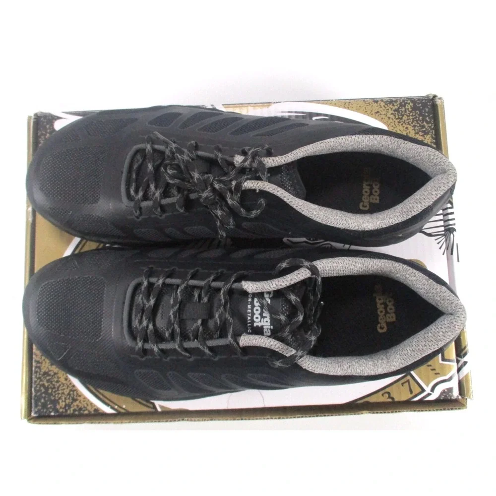 Georgia Boot ReFLX Shoes Men's 11.5‎ Black Composite Toe Work Slip Resistant NEW